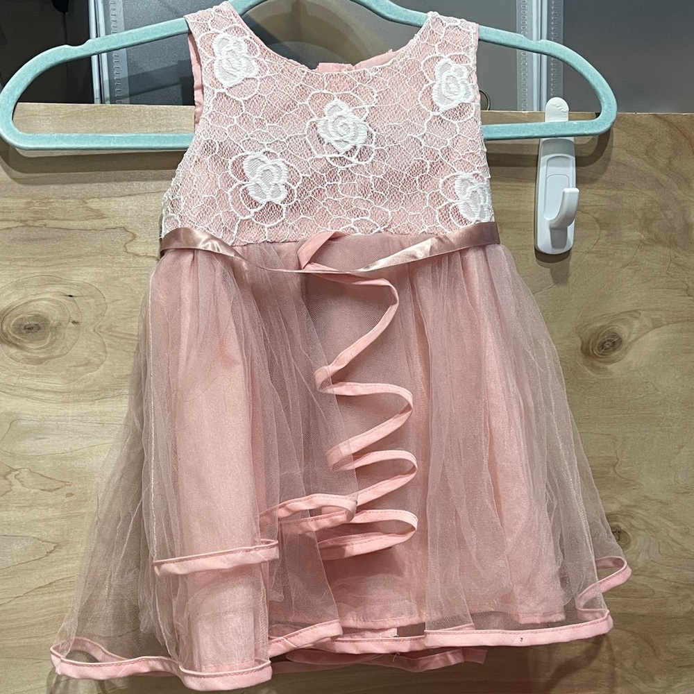 Pink Lace and Tulle Dress